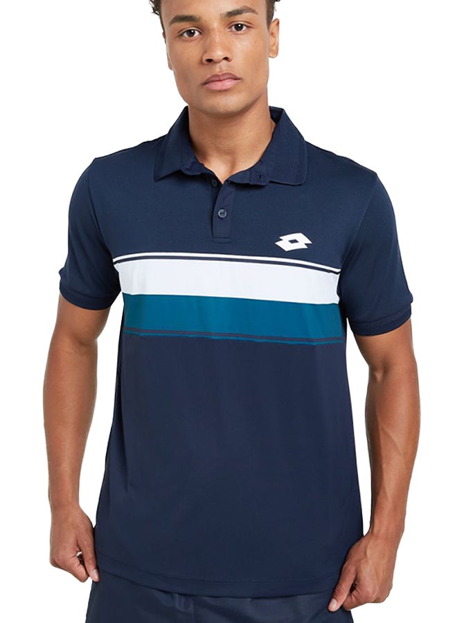 LOTTO Casual Court Polo Neck T-Shirt Navy - Image 1