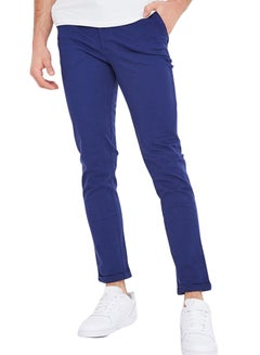 STATE 8 Slim Fit Folded Hem Chinos Navy  - Image 1