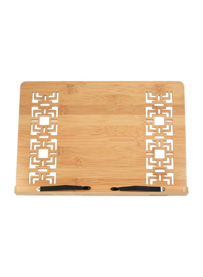 ماركة غير محددة حامل كتب قابل للطي من الخيزران. بني  - Image 1