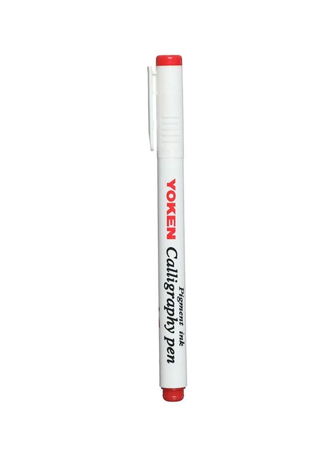 Yoken Pigmented Caligraphy Pen Red 