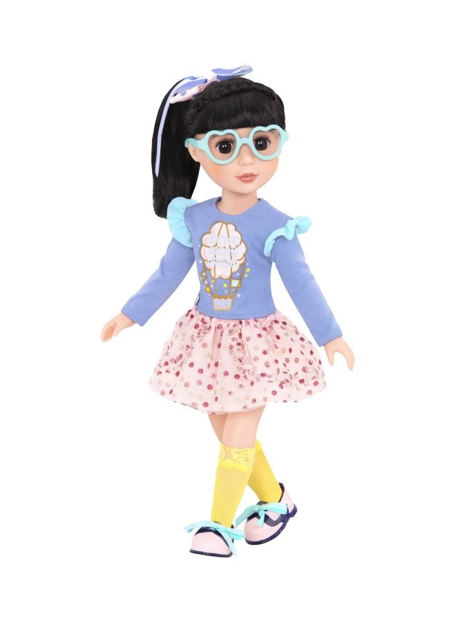 GLITTER GIRL - 6-Piece Spun Sugar Fun Deluxe Cotton Candy Doll Outfit Set GG50030Z - Image 1
