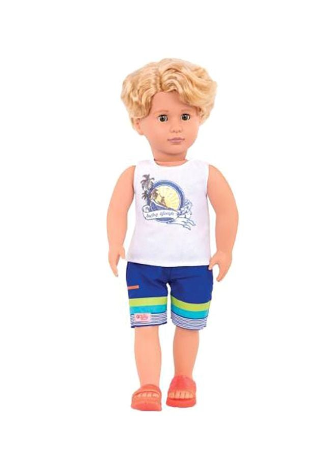 BATTAT Surfer Baby Doll With Surfboard BD31197 18inch - Image 1