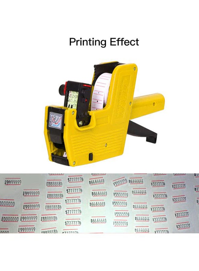 8-Digits Price Labeller Pricing Machine Kit Yellow/Black - Image 2