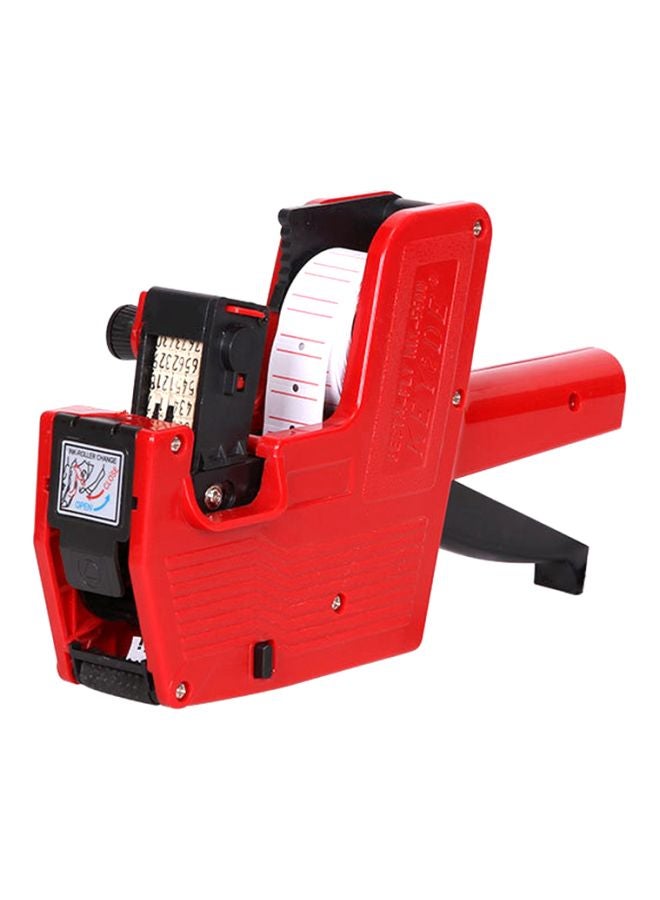 8-Digits Price Labeller Pricing Machine Kit 13.5x5.5x23cm Red/Black - Image 1