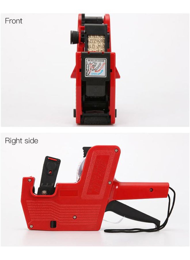 8-Digits Price Labeller Pricing Machine Kit 13.5x5.5x23cm Red/Black - Image 3