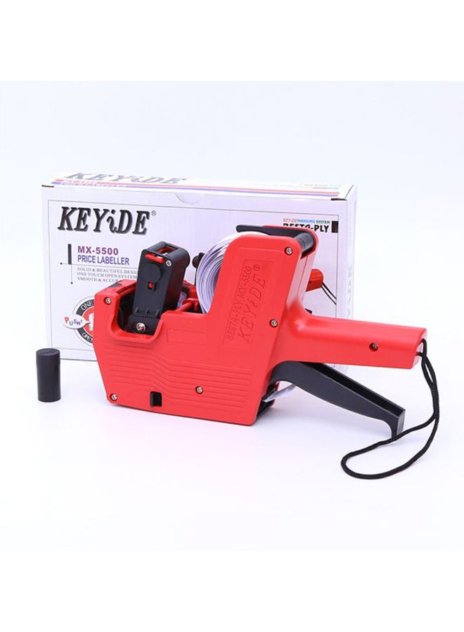 8-Digits Price Labeller Pricing Machine Kit 13.5x5.5x23cm Red/Black - Image 5