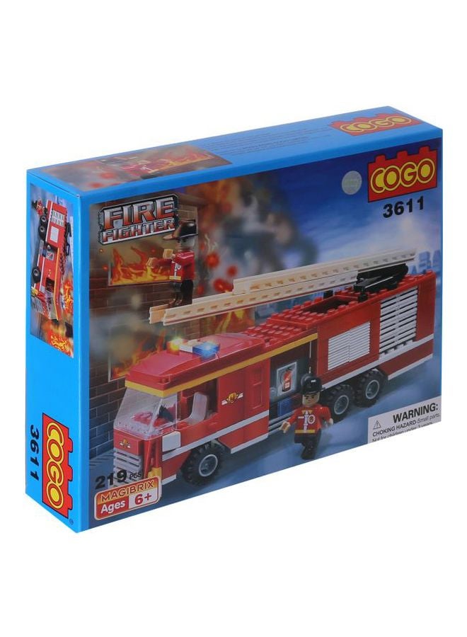 COGO - 3611 219-Piece Firefighter Block Building Set 3611 6+ Years - Image 1