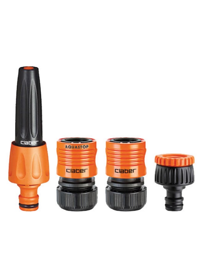 Claber 4-Piece Water System Kit Black/Orange