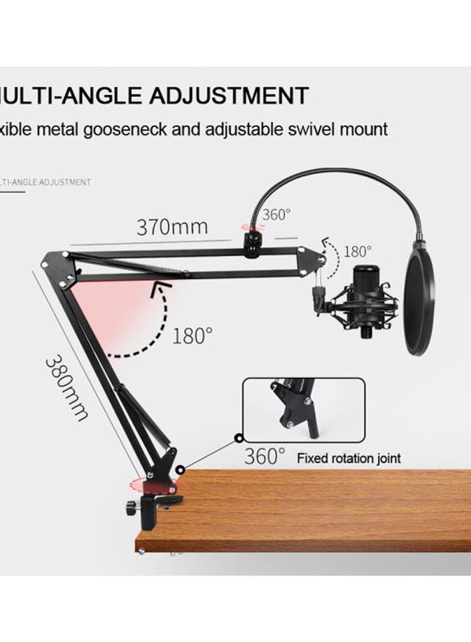 Microphone Scissor Arm Stand With Filter - Image 4