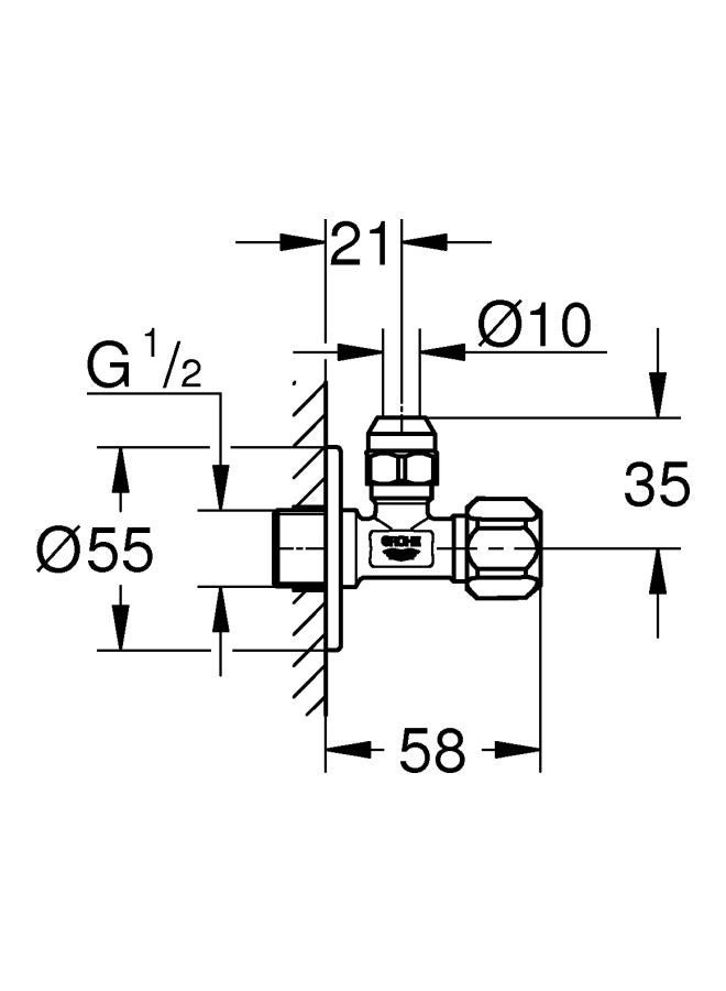 Grohe - Angle Valve Silver - Image 1
