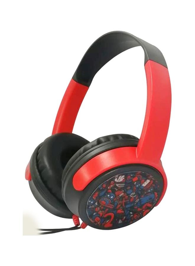 Foldable Over-Ear Wired Headphones Red/Black/Blue - v1597415869/N39754575A_1