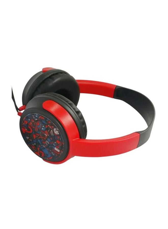 Foldable Over-Ear Wired Headphones Red/Black/Blue - v1597415869/N39754575A_3