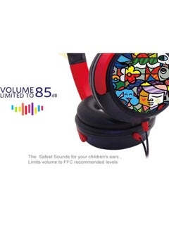 Trands Foldable Over-Ear Wired Headphones Red/Black/Blue  - Image 4
