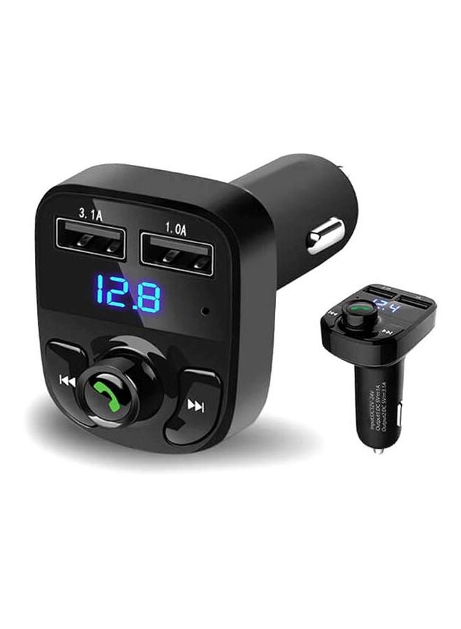 Earldom 2-In-1 Dual Port Car Charger With FM Transmitter Black - Image 2