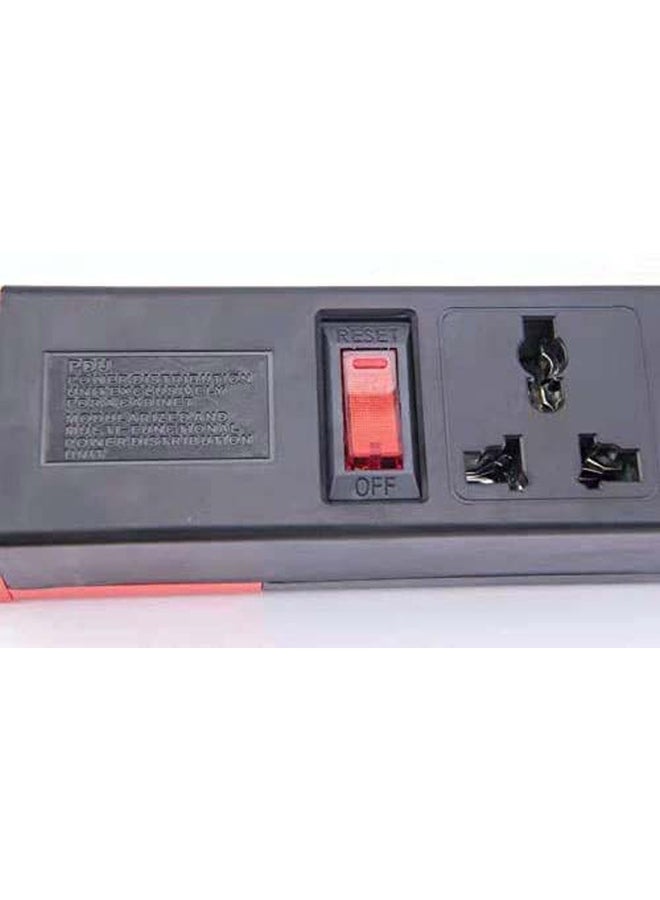 إكس أل تي مقبس حامل لخزانة شبكة الكهرباء أسود 2متر - Image 3