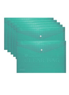ATLAS 6-Piece Button Closure Bag Set Green 