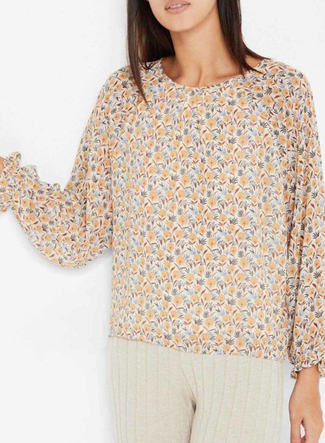 Stock All-Over Print Long Sleeve Top Multicolour  - Image 3