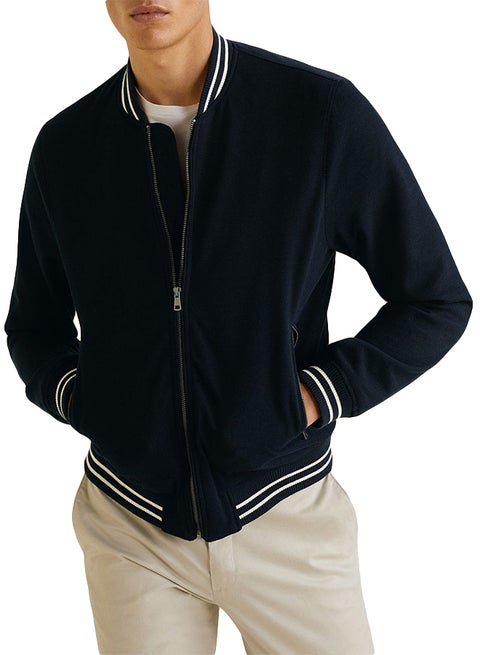 Contras Stripe Bomber Jacket Navy