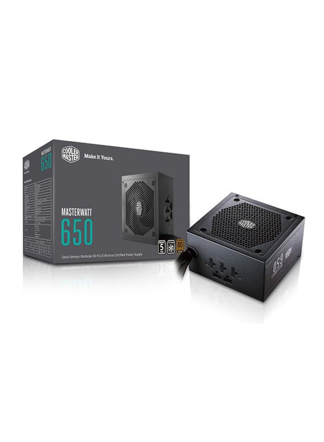 COOLER MASTER MasterWatt 650 Power Supply Unit 15x8.6x14cm Black - Image 2