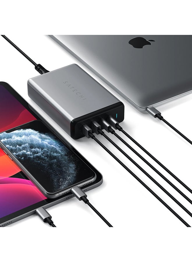 SATECHI 2x USB-C And 2x USB-A 108W Pro Type-C PD Desktop Charger Space Grey  - Image 3