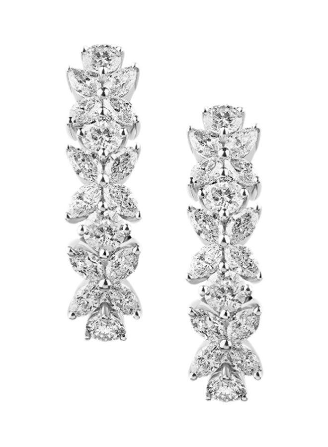 3.03 Ct Diamond Studded Red Carpet Earrings White  - Image 1