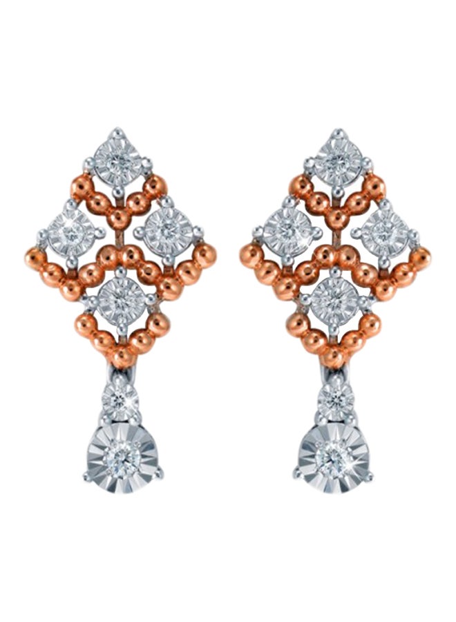 0.03 Ct Diamond Studded Joie De Vivre Earrings