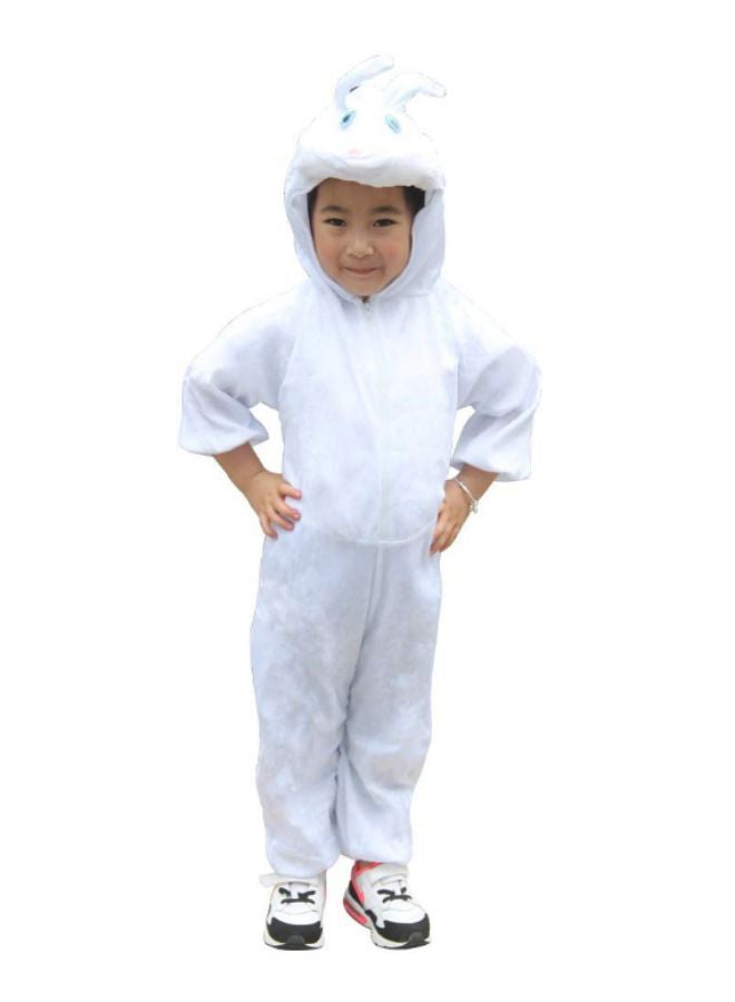 Jade - Rabbit Plush Attached Head Zip Closure Costume 105cm - Image 1