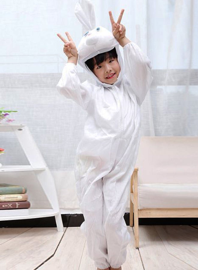 Jade - Rabbit Plush Attached Head Zip Closure Costume 105cm - Image 1