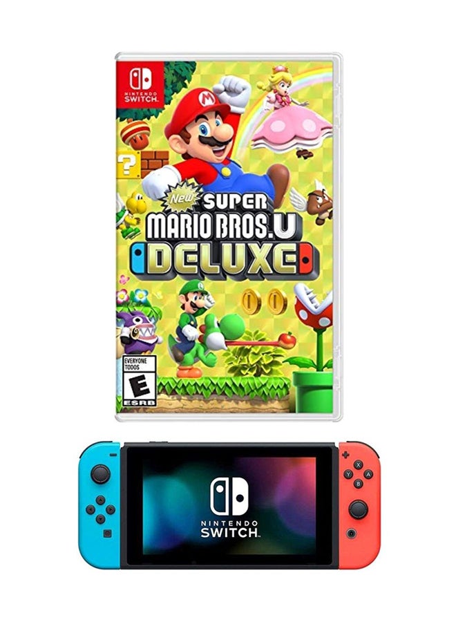 Switch Console With Super Mario Bros. U Deluxe (Intl Version) Game