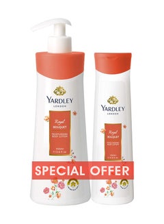 Yardley Pack Of 2 Moisturizing Body Lotion Royal Bouquet 400+200ml 