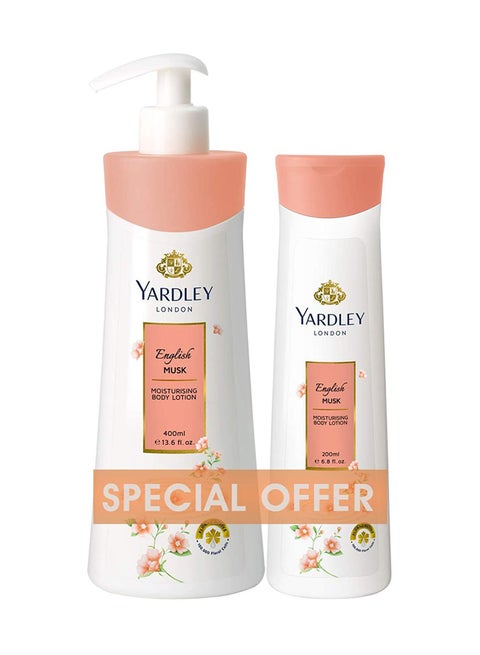 Pack Of 2 Moisturizing Body Lotion English Musk 400+200ml