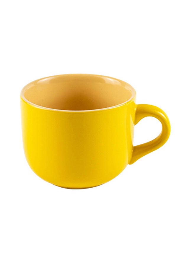 Boutique Creative Ceramic Cup Yellow 11x9cm - Image 1