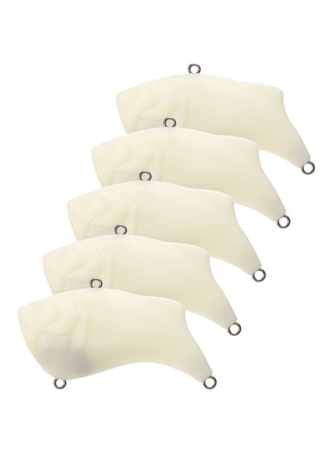Generic 5-Piece Artificial Unpainted Rattle Lure 5x2.6inch - Image 1