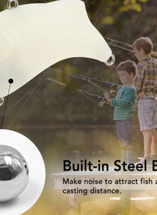 Generic 5-Piece Artificial Unpainted Rattle Lure 5x2.6inch - Image 2