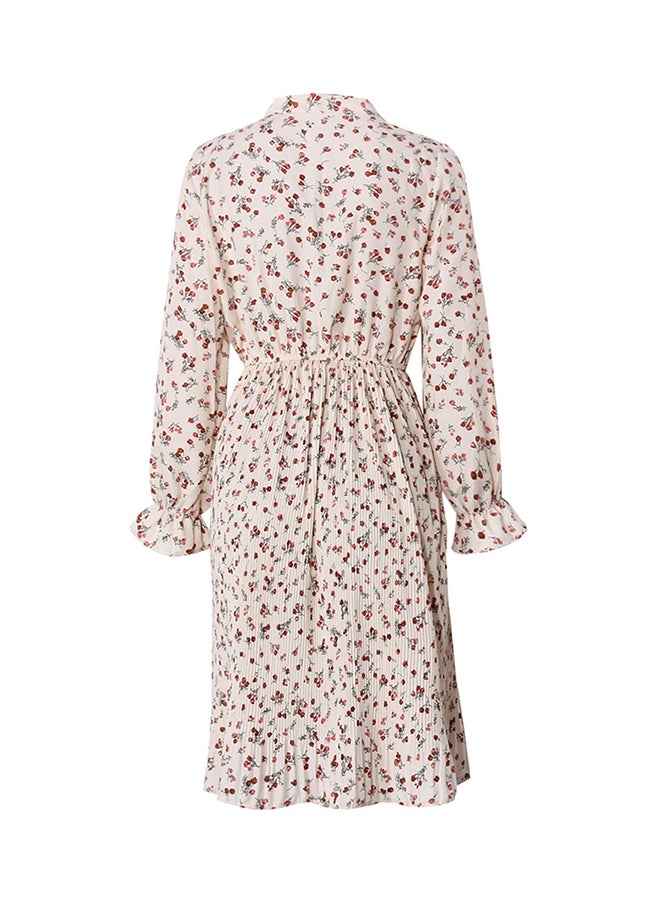 Floral Printed Midi Dress Pink - Image 2