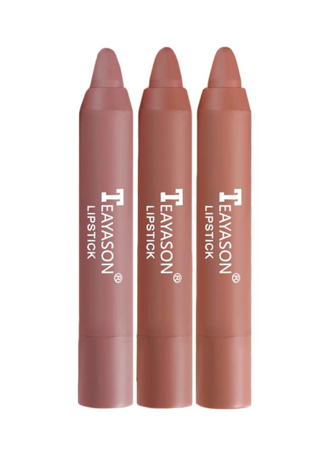 TEAYASON - 3-Piece Matte Lipstick Set Multicolour - Image 1