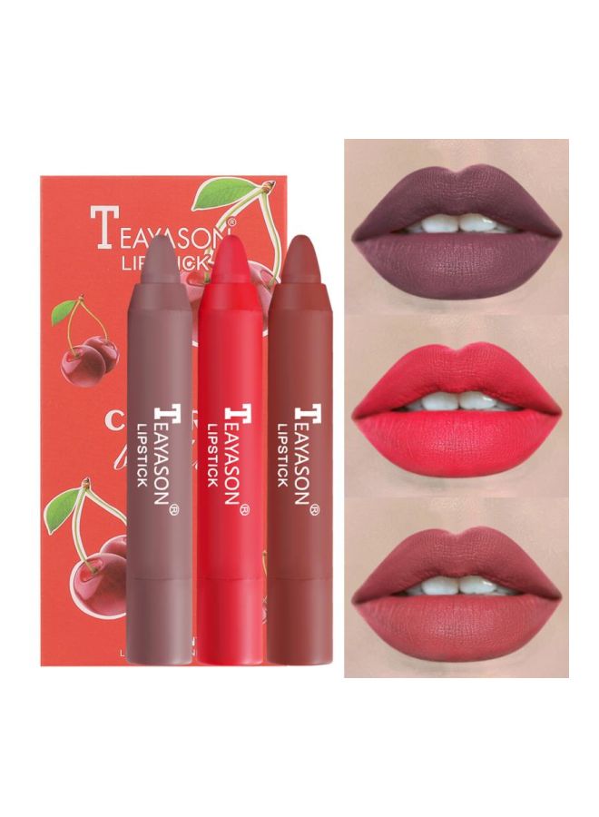 TEAYASON - 3-Piece Matte Lipstick Set Multicolour - Image 1