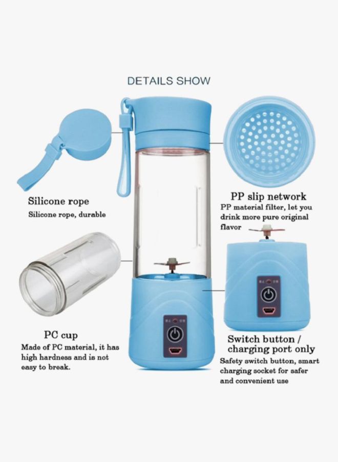 Shasshka Rechargeable Mini Electric Blender HM-03 Blue/Clear  - Image 4