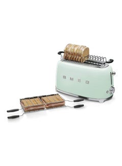 smeg 50's Retro Style Aesthetic 4 Slice Toaster 1500 W 1635.0 W TSF02PGUK Green/Silver  - Image 4