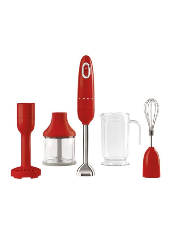 smeg 5-Piece Hand Blender Set HBF02RDUK Red/Silver  - Image 1