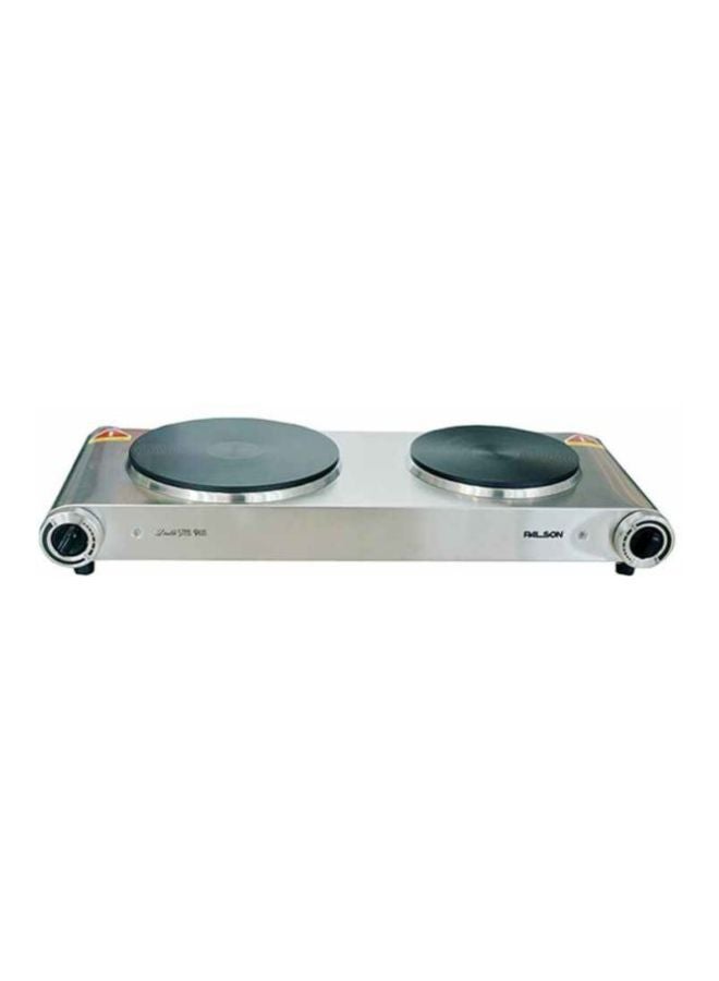 PALSON Double Steel Plus Electric Cooking Hob 2500W 30993 Silver - Image 1