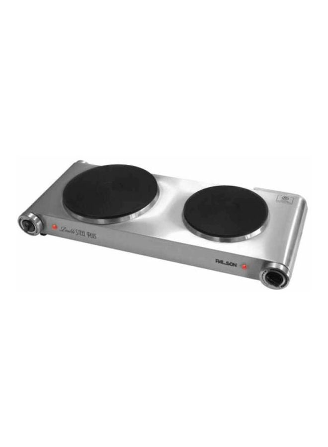 PALSON Double Steel Plus Electric Cooking Hob 2500W 30993 Silver - Image 2