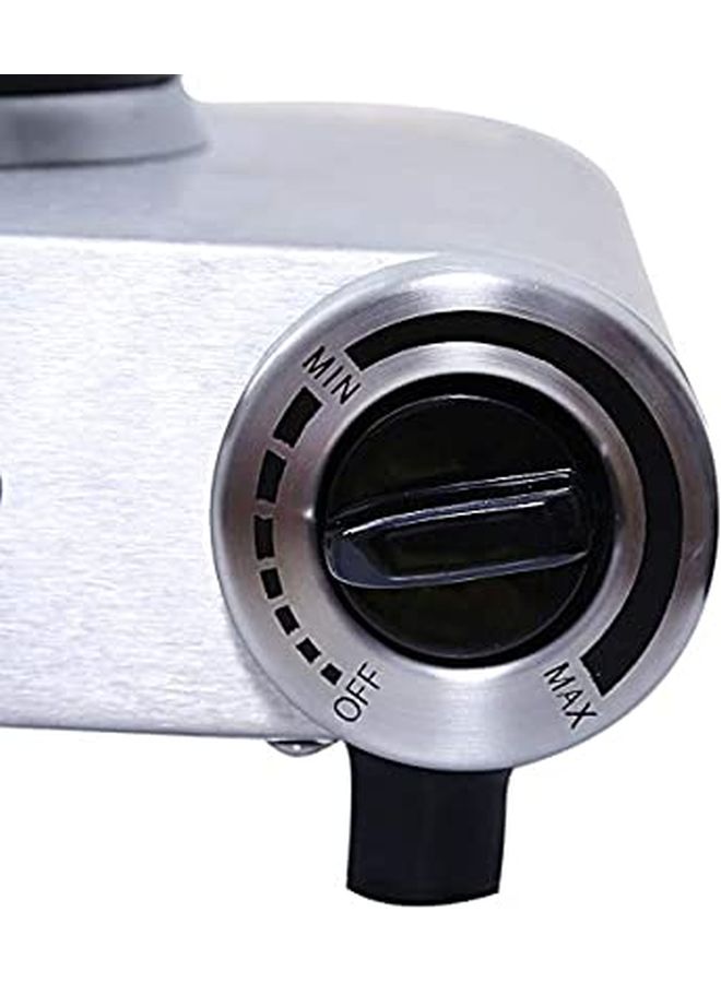 PALSON Double Steel Plus Electric Cooking Hob 2500W 30993 Silver - Image 3