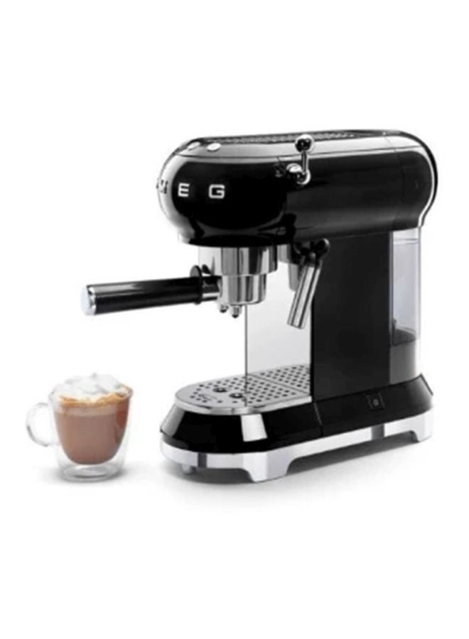 smeg - 50's Retro Style Aesthetic Espresso Coffee Machine 1L 1350W 1 L 1350 W ECF01BLUK/AU Black - Image 1