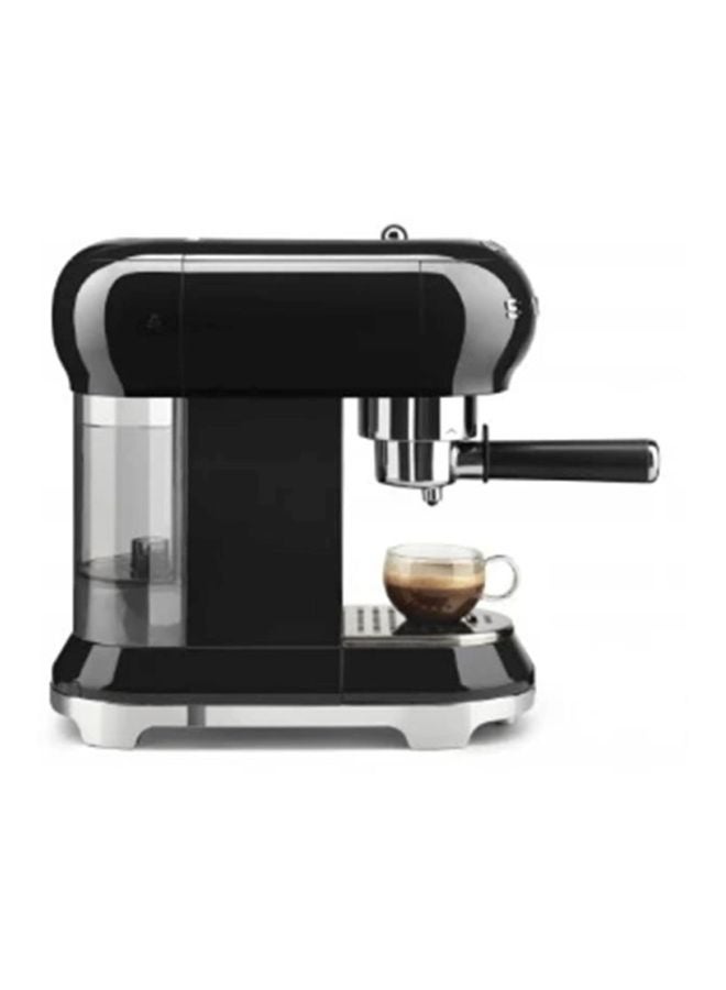 smeg - 50's Retro Style Aesthetic Espresso Coffee Machine 1L 1350W 1 L 1350 W ECF01BLUK/AU Black - Image 1