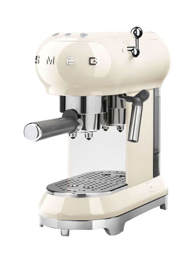 smeg - 50's Style Espresso Coffee Machine 1350W 1 L 1350 W ECF01CREU/AU Cream/Silver - Image 1