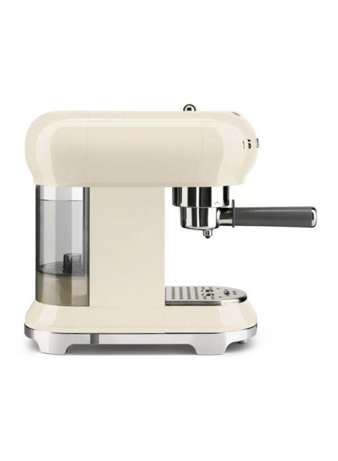 smeg - 50's Style Espresso Coffee Machine 1350W 1 L 1350 W ECF01CREU/AU Cream/Silver - Image 1