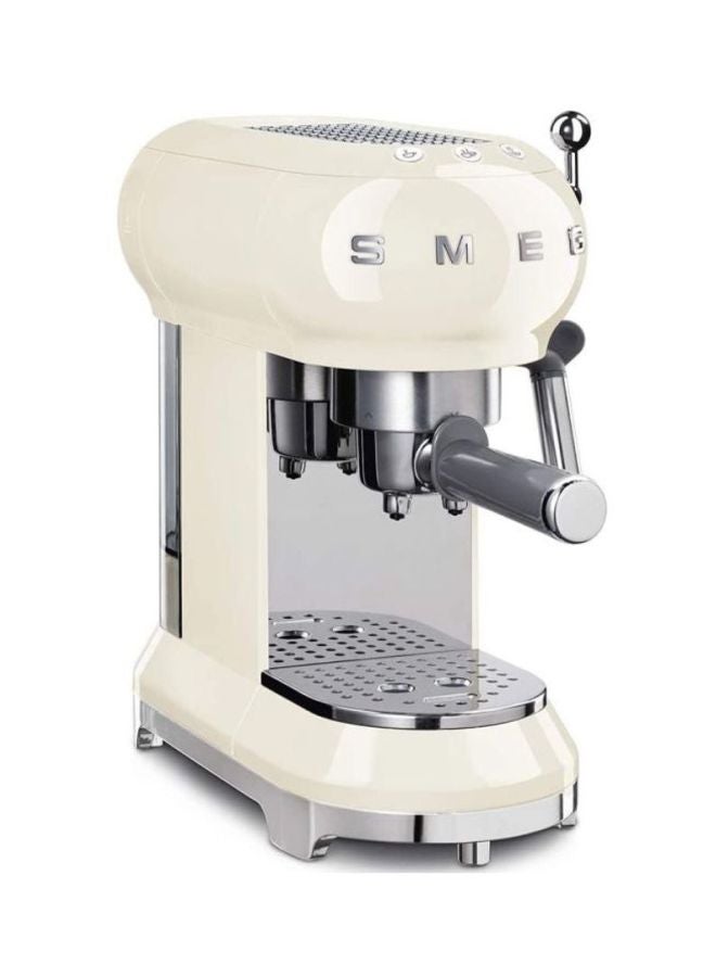 smeg - 50's Style Espresso Coffee Machine 1350W 1 L 1350 W ECF01CREU/AU Cream/Silver - Image 1