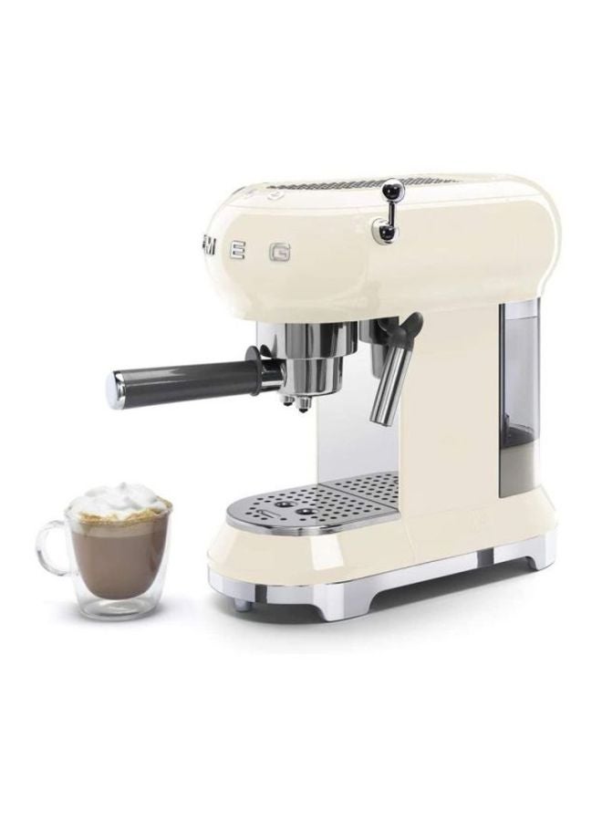 smeg - 50's Style Espresso Coffee Machine 1350W 1 L 1350 W ECF01CREU/AU Cream/Silver - Image 1
