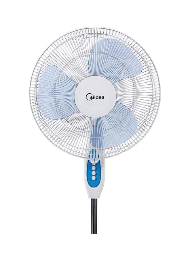 Midea - Stand Fan FS4011V White/Blue - Image 1